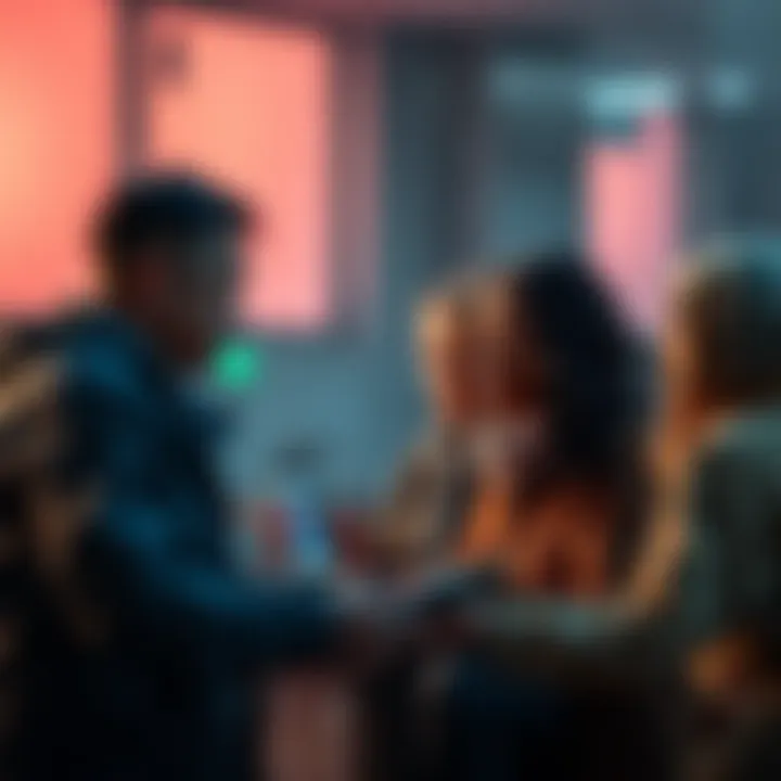 A diverse team discussing their strategy amid challenges during a migration project