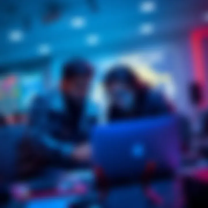 Two people collaborating over a laptop for the Flipkart Hackathon