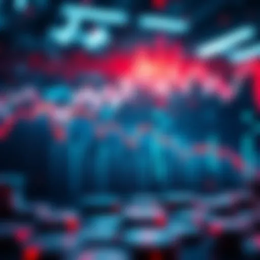 A graph showing a decline in technology sector stock values alongside falling cryptocurrency values, illustrating the predicted downturn's impact on digital currencies.