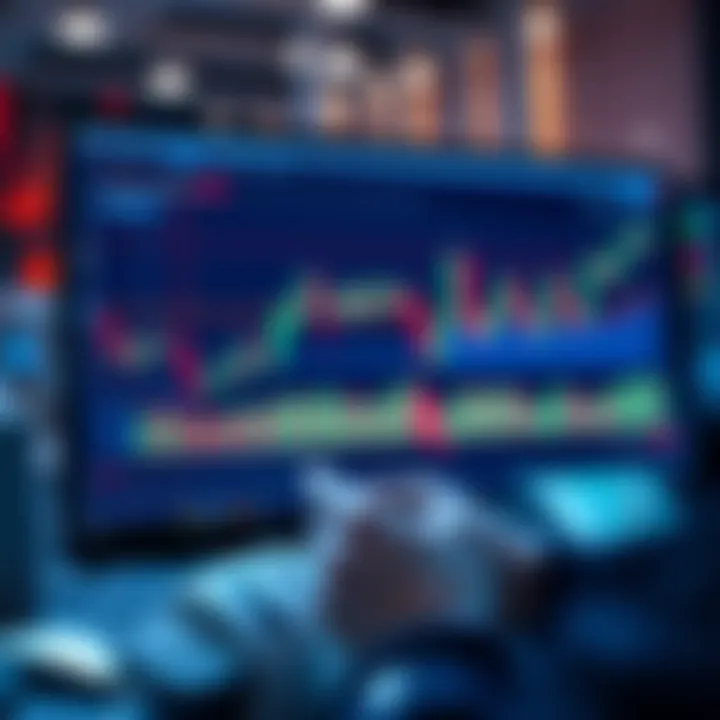 Technical Analysis Tools A trader analyzing stock charts with RSI and MACD indicators on a computer screen