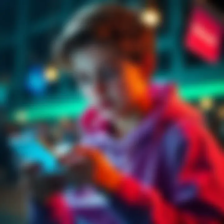 A teenager looking at the Revolut app on a smartphone while thinking about finances