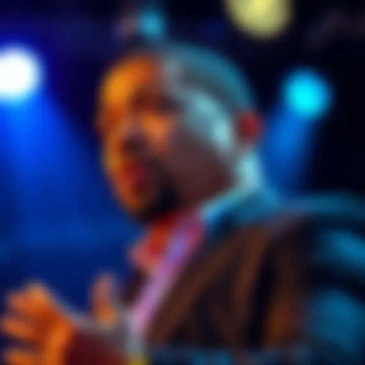 Terrence Howard speaking on stage about hyper computers and Bitcoin