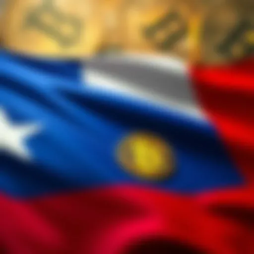 Texas state flag with Bitcoin symbols and BlackRock logo in the background