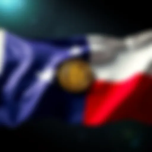 Texas flag featuring a Bitcoin symbol in the center, representing the state's acquisition of cryptocurrency.