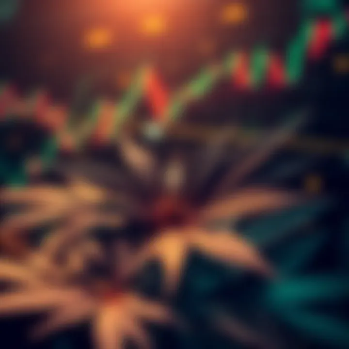 A visual representation of cannabis leaves alongside financial graphs and currency symbols, illustrating the connection between THC and investment opportunities.