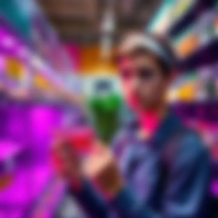 A young retail employee in a dispensary looks concerned while holding a medical marijuana card and contemplating work issues related to THC testing.
