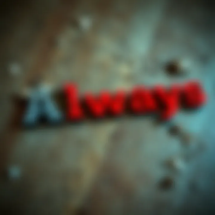 A close-up of the word 'Always' written in bold letters on a textured surface, symbolizing commitment and nostalgia in modern life.