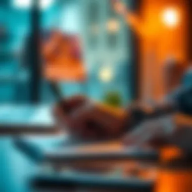 A person writing down three words that capture their portfolio essence on a notepad