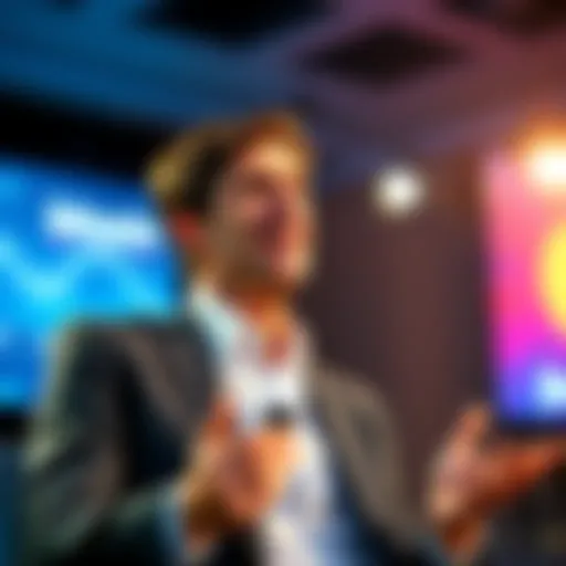 Billionaire Tim Draper speaking confidently about Bitcoin's price target at a conference