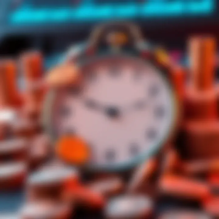 Time to Collect Credits A clock with credit coins around it, symbolizing the time needed to gather 20,000 credits.