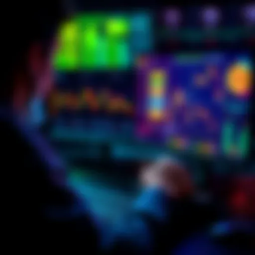 A person analyzing Bitcoin transaction times on a computer screen, considering mempool congestion and fees.