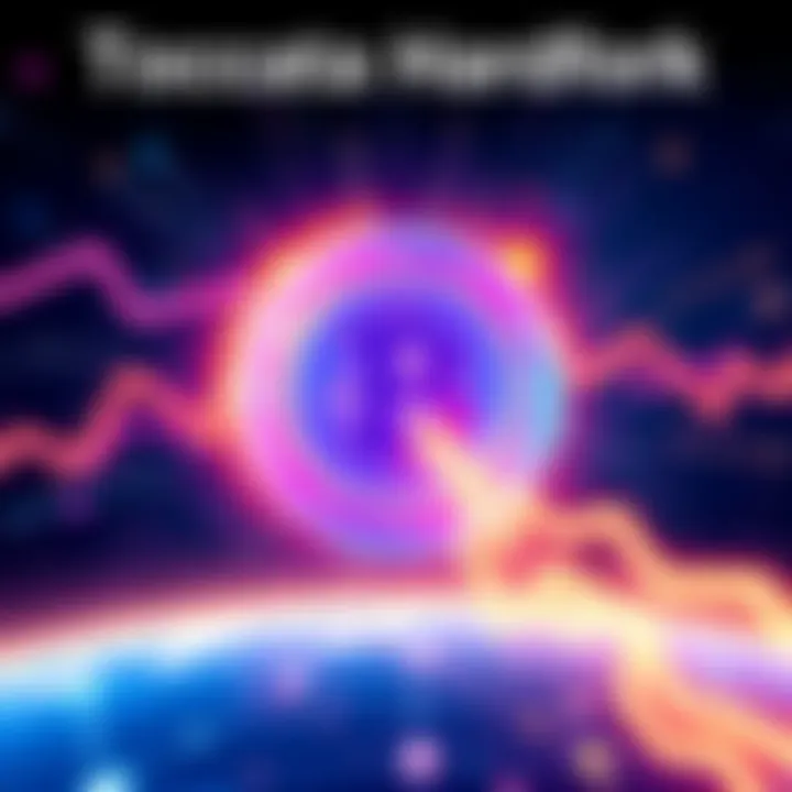 Illustration depicting blockchain changes with Toccata Hardfork symbol