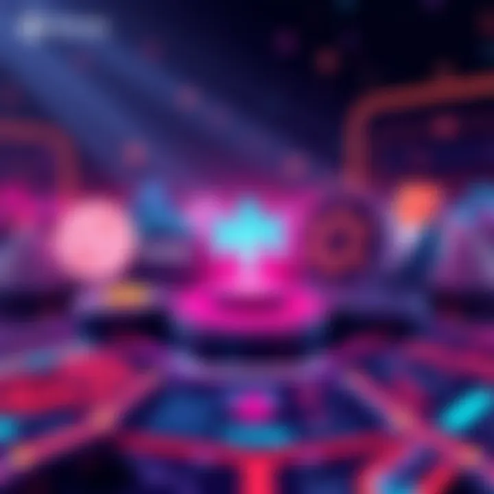 Visual representation of Toccata platform with illustrations of Komos Labs and Kaskad, featuring symbols for stable coins and privacy tokens
