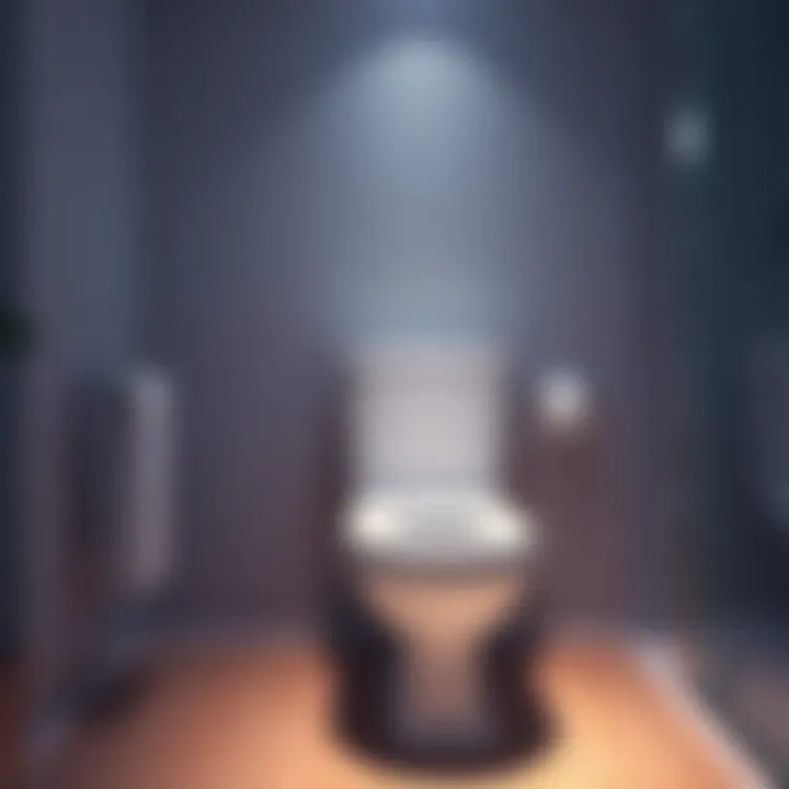 A standard white toilet in a home bathroom setting