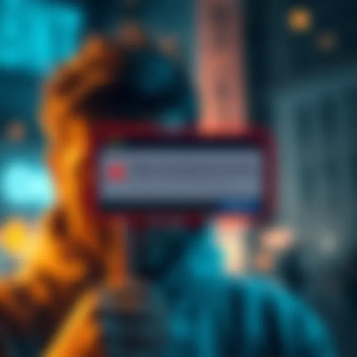 A screenshot showing an error message about insufficient funds while trying to send BNB USDT tokens, with a frustrated user in the background