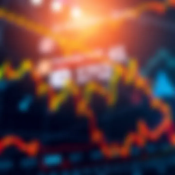 A graph showing a token's price trend rising sharply with numerous trading indicators, symbolizing market activity and visibility.