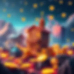 Illustration showing physical assets like real estate and gold being turned into digital tokens, symbolizing investment opportunities in both traditional and decentralized finance.