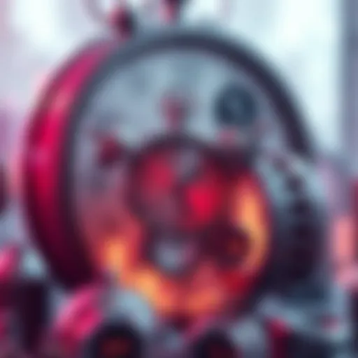 A visual representation of time being transformed into digital real estate, featuring clocks and NFTs symbolizing time as a non-fungible asset.