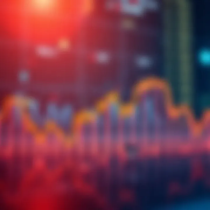 A visual representation of tokens declining in value after being listed on a major exchange, showing a downward trend on a graph