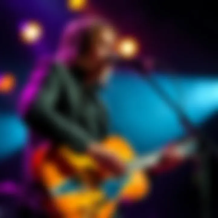 Tom Petty singing with a guitar on stage, capturing the spirit of his song American Girl