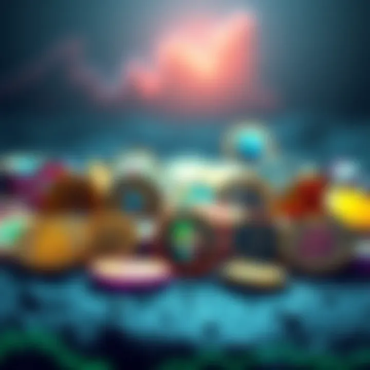 Top Altcoins to Buy A collection of different altcoin symbols representing potential cryptocurrency investments during a market dip