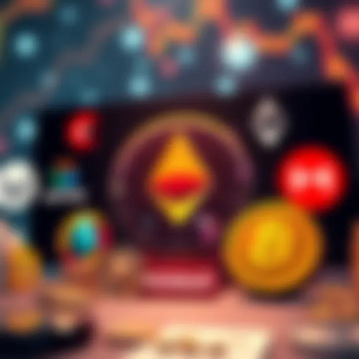 Graphic showing different cryptocurrency exchanges with logos and Monero symbol