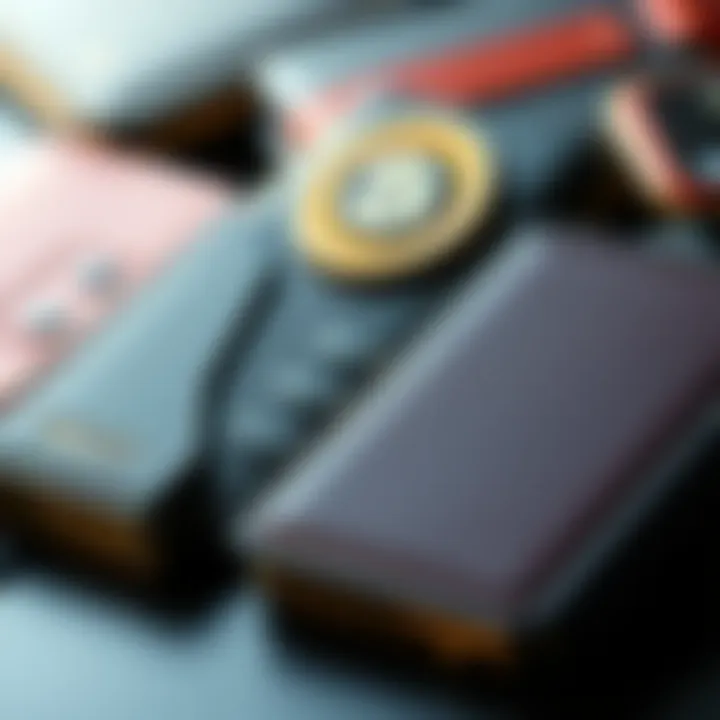 A close-up of four popular hardware wallets used for cryptocurrency storage, showcasing their designs and features.