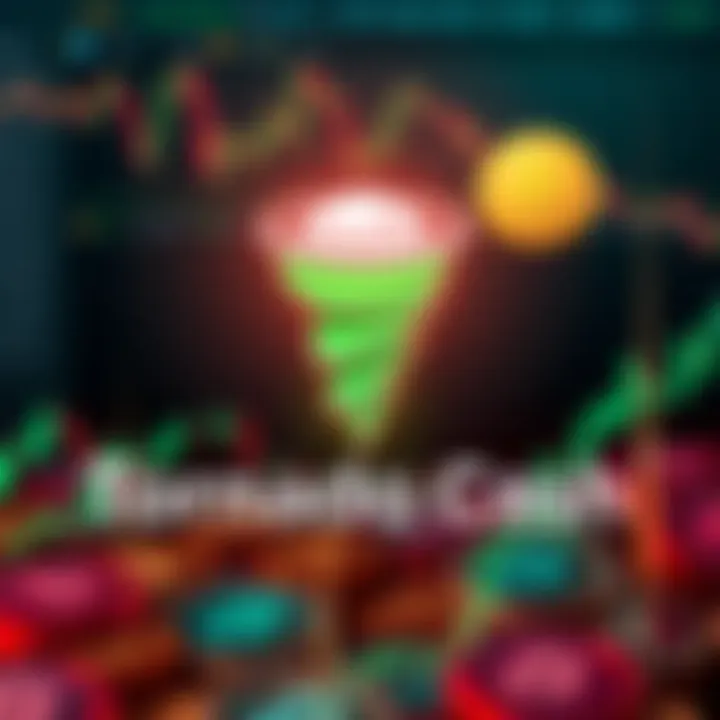 Visual of Tornado Cash logo with cryptocurrency symbols and a backdrop of financial graphs, illustrating a link to a major hack