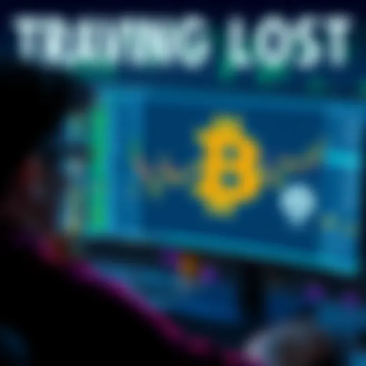 A person looking at a computer screen displaying Bitcoin transactions and addresses with a worried expression