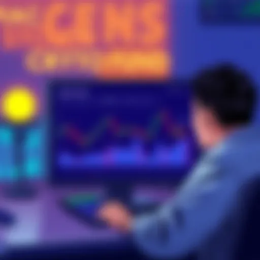 An illustration showing a computer screen with a blockchain chart, highlighting restricted crypto assets and a worried person considering their options, avoiding law enforcement involvement.