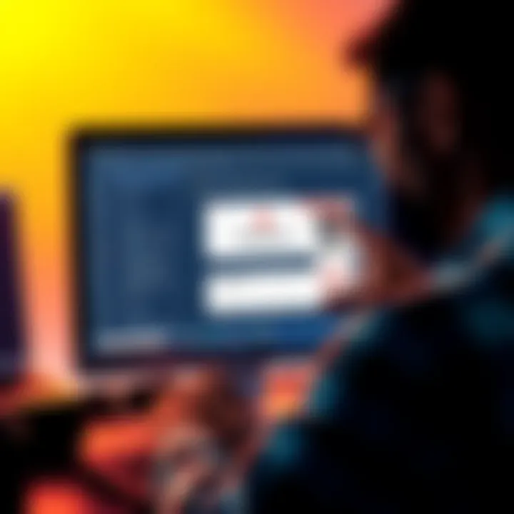 A person examining a computer screen with a suspicious website related to stolen XRP funds.