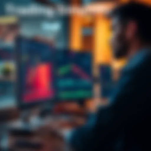 A trader studies financial charts on a computer screen, showcasing a trend following strategy in action.