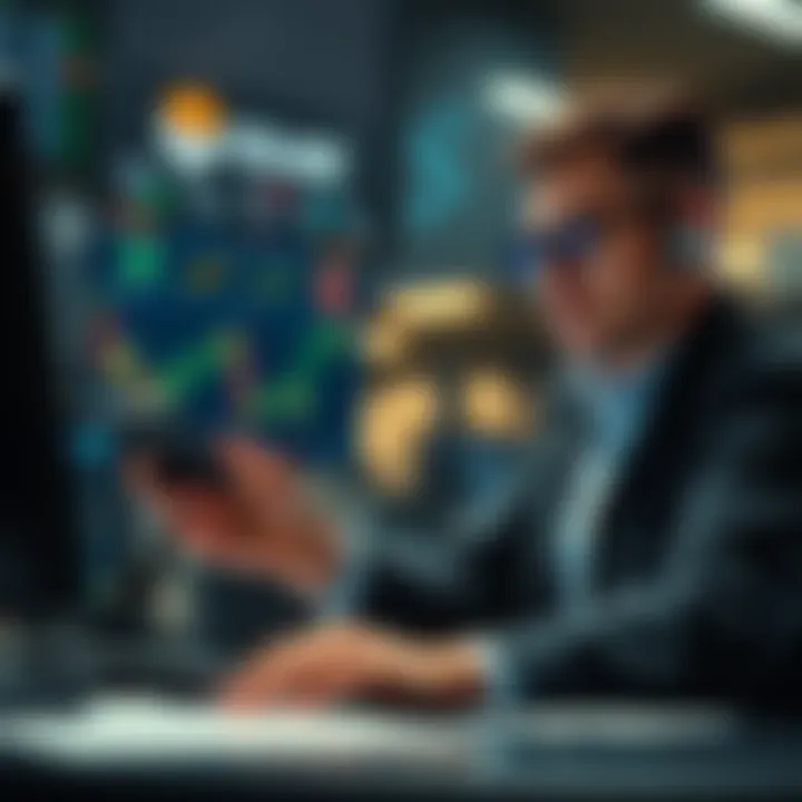 A trader analyzing market trends and deciding to sell Solana investments.