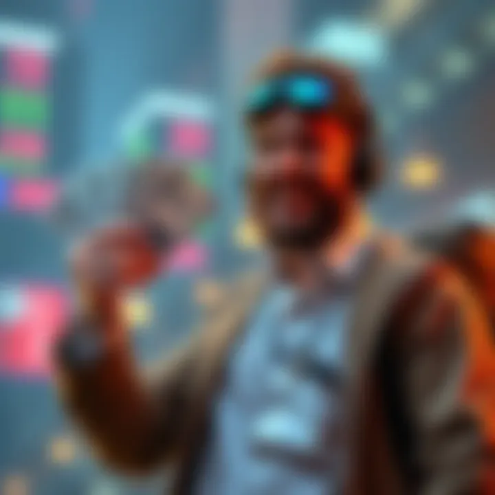 Trader holding cash with travel plans to Japan and student debt payment in mind