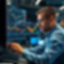 A trader looks at charts showing losses on their screen, reflecting on investment strategies.