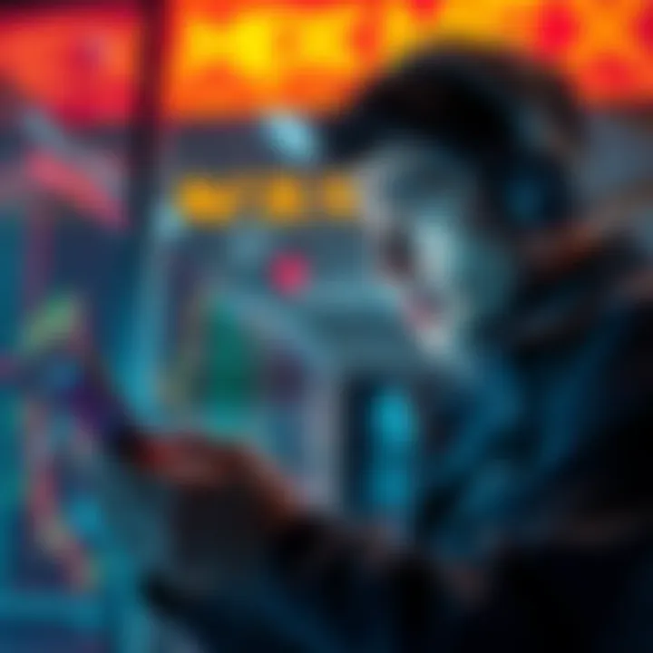 A concerned trader looking at a smartphone displaying the MEXC app, showing worry about bonuses and data security