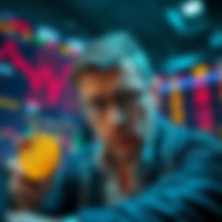 A trader looks concerned after closing a major short position, representing financial loss