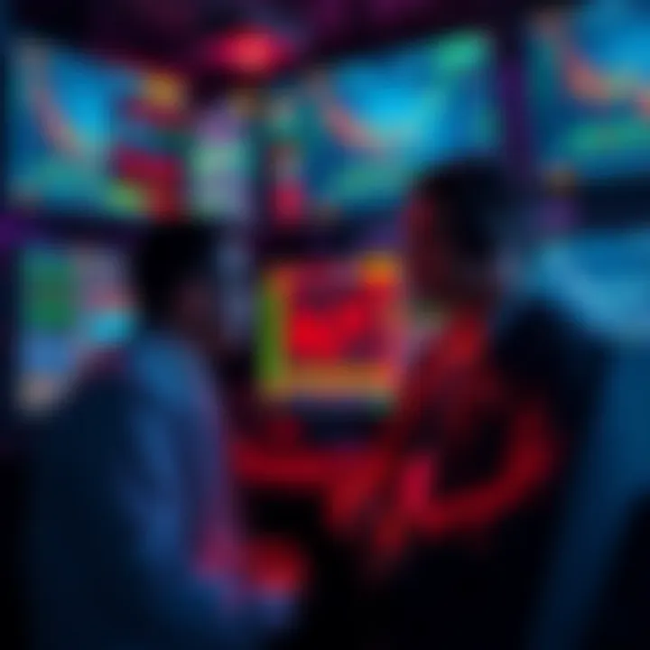 Traders Analyzing Crypto Charts Traders looking at charts and data on multiple screens, representing decision-making in switching trading venues for Solana perp trades.