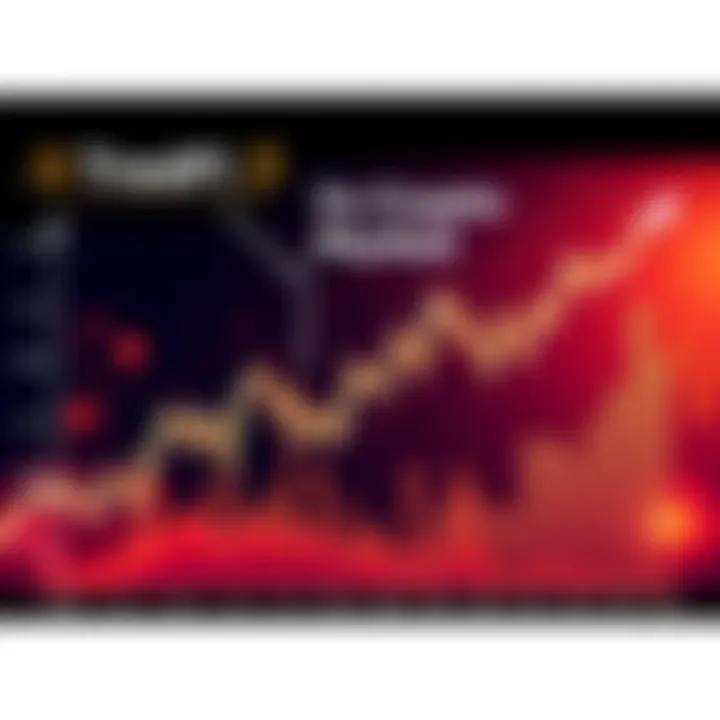 A graph showing a steep decline in traditional finance markets while the crypto market remains stable with minimal change.