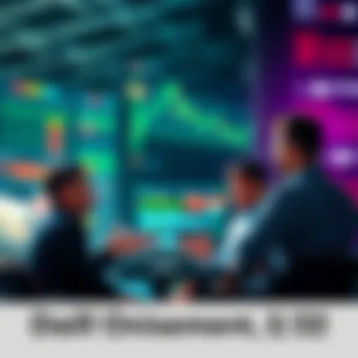 People engaging in a discussion about trading strategies and market trends