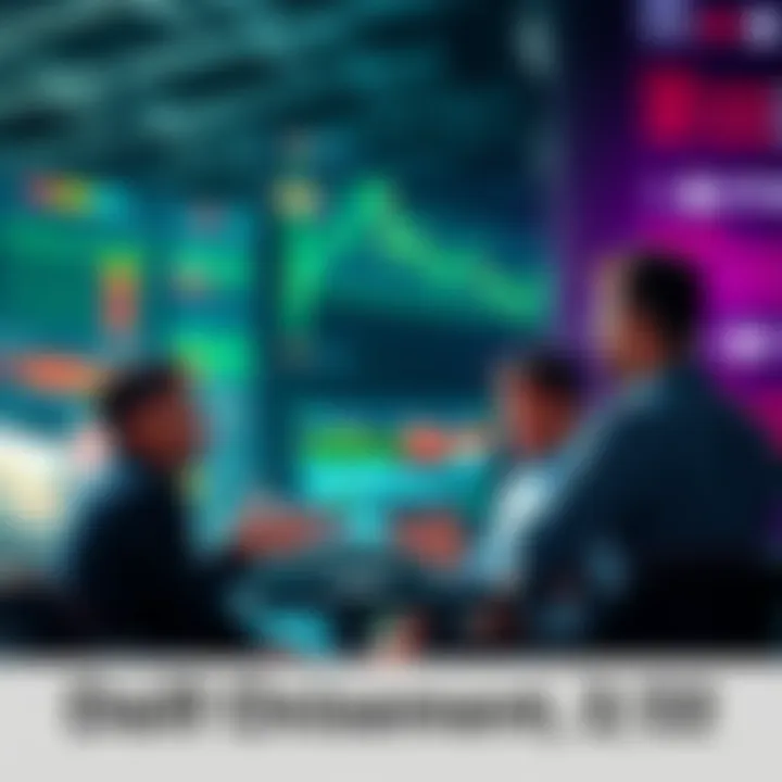 People engaging in a discussion about trading strategies and market trends