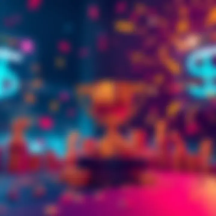 Trading Milestone Celebration Celebration of a $3 million trading volume milestone with a trophy and dollar signs