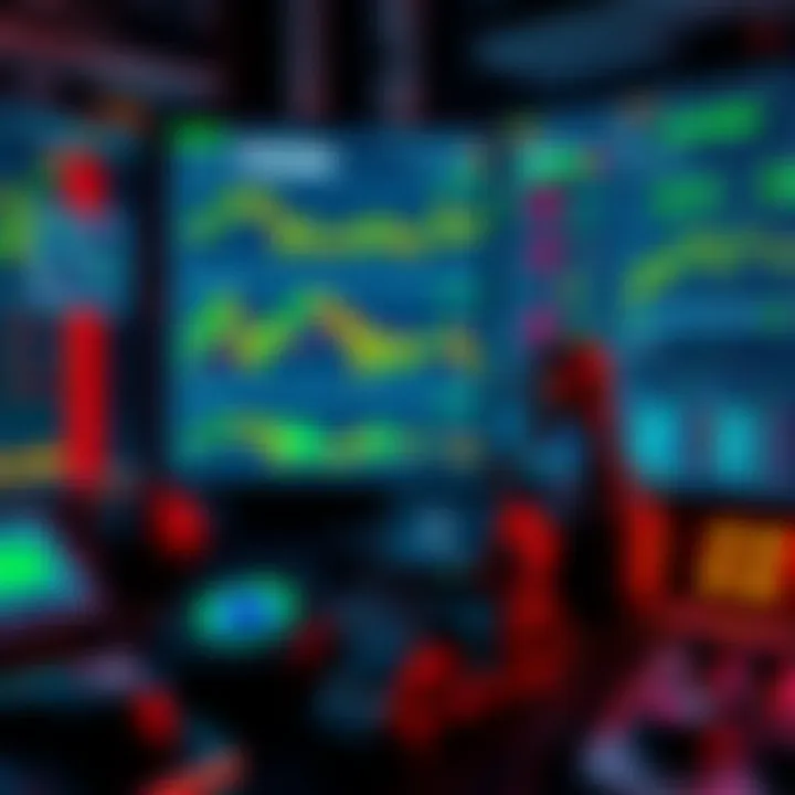 A collection of trading bots on a computer screen, showing graphs and charts related to rare trades.