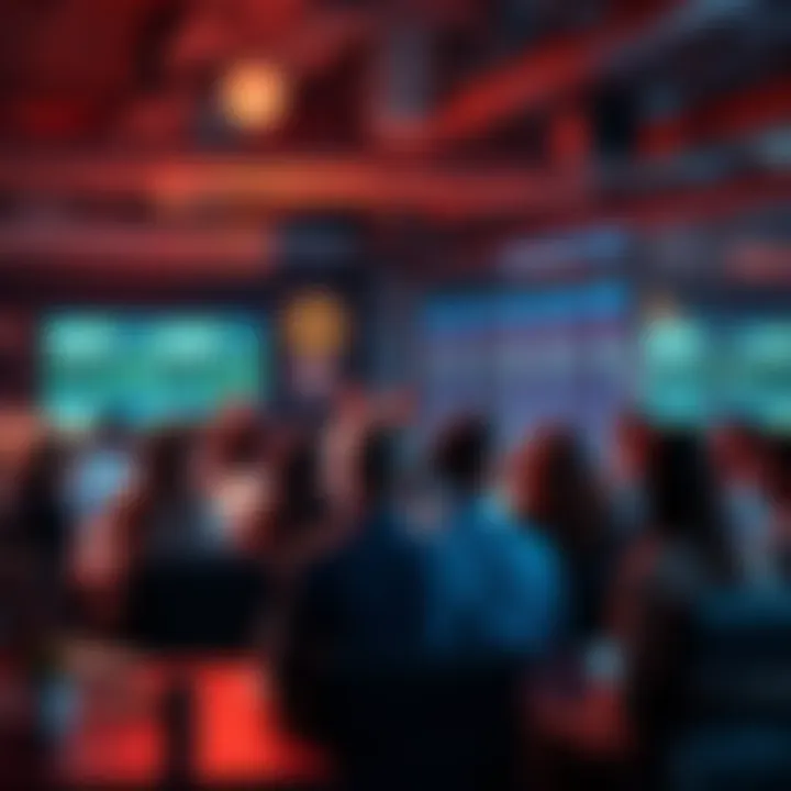 A group of people sharing trading ideas and strategies during an online discussion in a virtual setting.