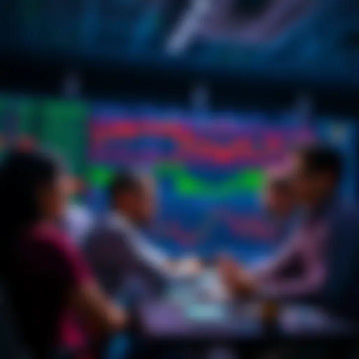 Group of people sharing trading strategies on a forum