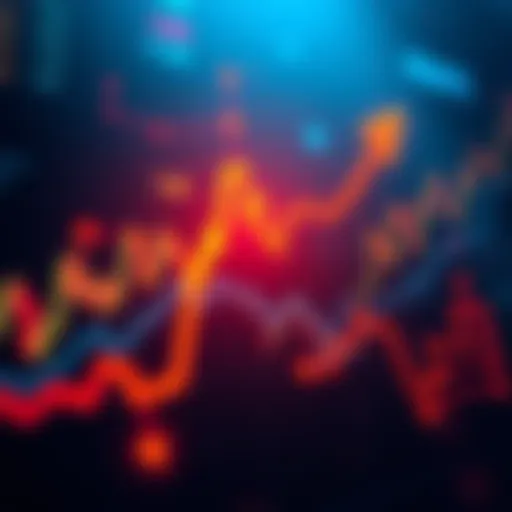 A trading graph showing an upward trend with arrows and indicators suggesting increased profits.