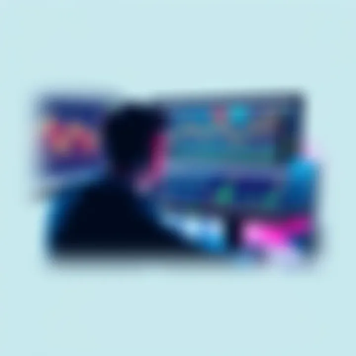 A person analyzing charts on a computer, reflecting on trading profits and losses.