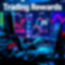 A trader analyzing tokenized stocks and precious metals on a digital platform with a countdown timer indicating 5 days left to earn rewards.