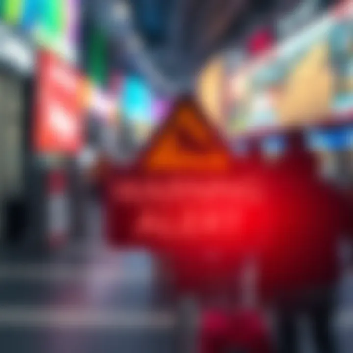 A warning sign indicating trading suspension on Bisq due to an attack alert, representing concerns about platform security.
