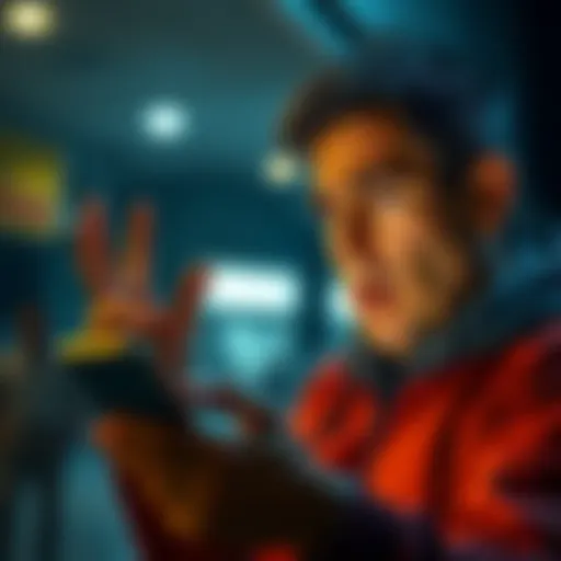 A worried person looking at their financial app with unverified balances, showing a sense of confusion and concern.